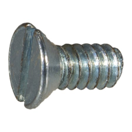 Midwest Fastener #4-40 x 1/4 in Slotted Flat Machine Screw, Zinc Plated Steel, 65 PK 62141